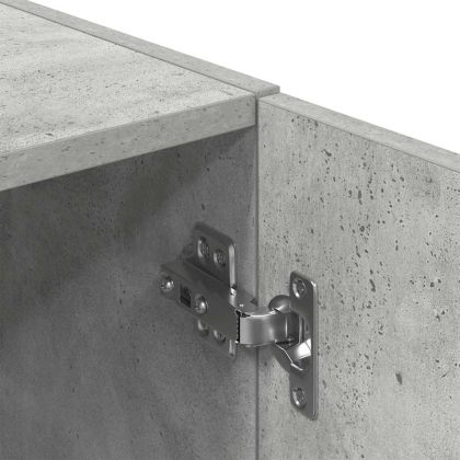 Комплект кухненски шкафове 3 части бетонно сив инженерно дърво