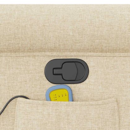 Масажен наклоняем стол, кремав, текстил