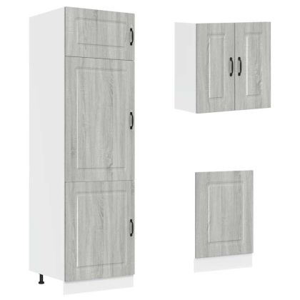 Комплект кухненски шкафове от 8 части Kalmar, инженерно дърво