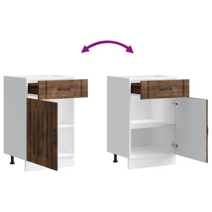 Кухненски шкаф Lucca, опушен дъб, инженерно дърво