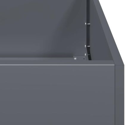 Кашпа, антрацит, 80x40x40 см, студеновалцувана стомана