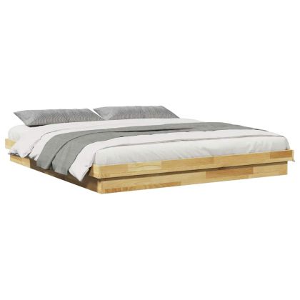 Рамка за легло без матрак 180x200 cm Дъб от масивна дървесина