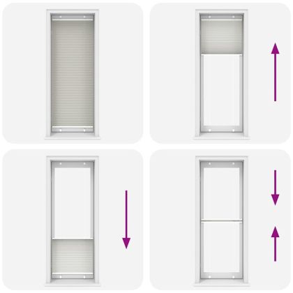 Плисирана щора Светло сиво 70x200 cm Ширина на плата 69,4 cm