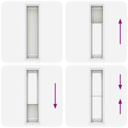 Плисирана щора Светло сиво 45x200 cm Ширина на плата 44,4 cm