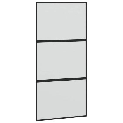 Плъзгаща се врата с обков 102,5x205 см Закалено стъкло&Алуминий
