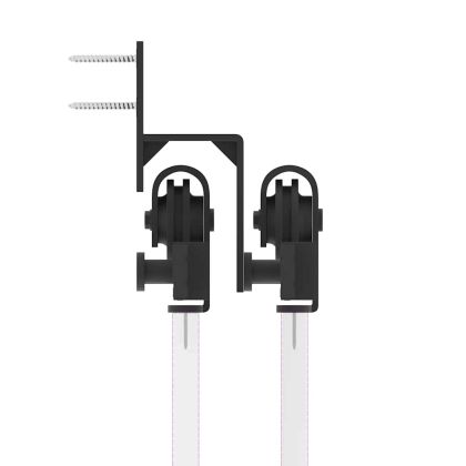 Комплект механизъм за плъзгаща врата, 200 см, стомана, черен