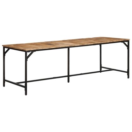 Трапезна маса, 220x90x75 cм, мангово грубо дърво масив