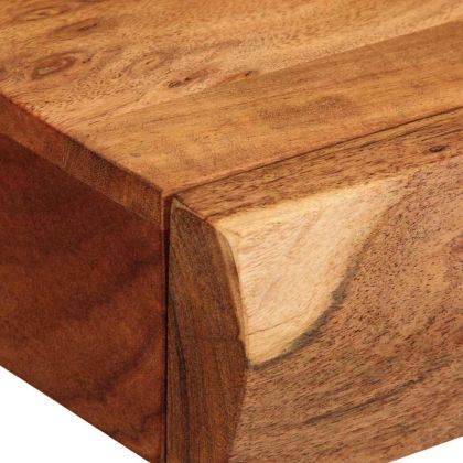 Стенни рафтове, 2 бр, 40x17x8 см, акациево дърво масив