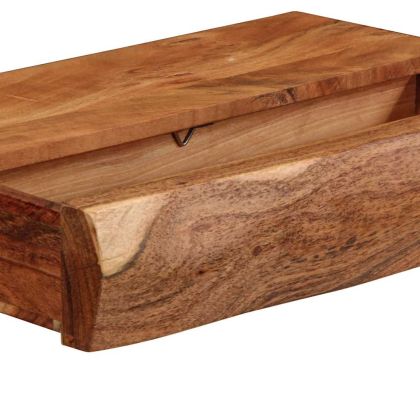 Стенни рафтове, 2 бр, 40x17x8 см, акациево дърво масив