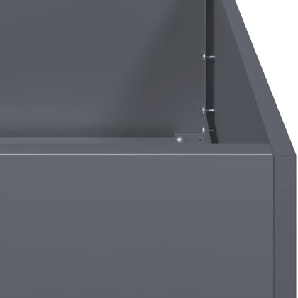 Кашпа, антрацит, 40x80x80 см, стомана