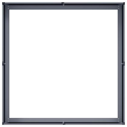 Кашпа, антрацит, 100x100x30 см, стомана