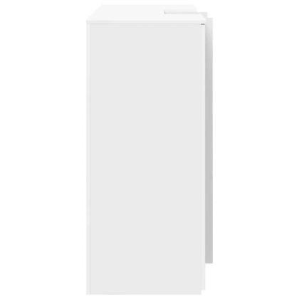 Приемно бюро, бяло, 155x50x103,5 см, инженерно дърво