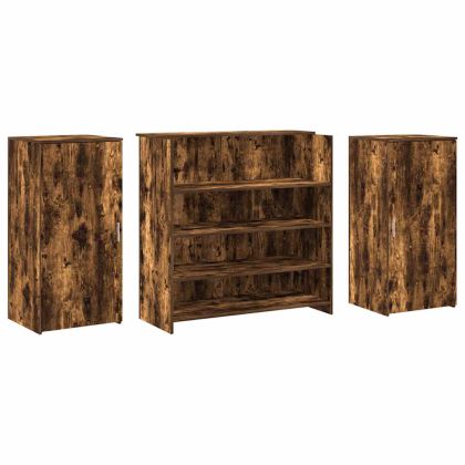 Приемно бюро, опушен дъб, 200x50x103,5 см, инженерно дърво