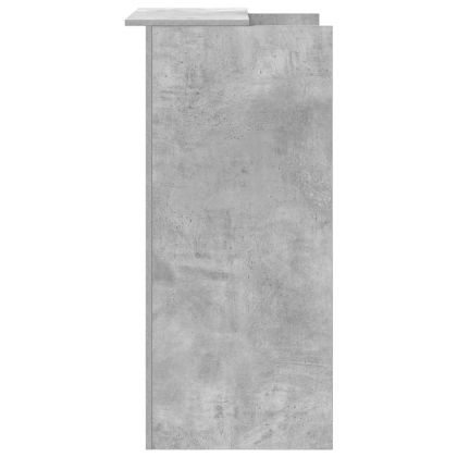 Приемно бюро, бетонно сиво, 55x50x103,5см, инженерно дърво