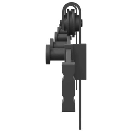 Комплект механизъм за плъзгаща врата, 213,5 см, стомана, черен