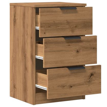 Нощно шкафче, дъб артизан, 40x36x65 см, инженерно дърво