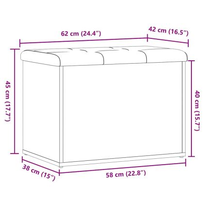 Пейка за съхранение Старо дърво 62x42x45 cm Инженерна дървесина