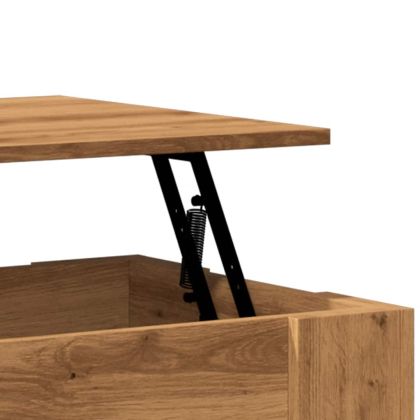 Маса за кафе, дъб артизан, 79x49x41 см, инженерно дърво