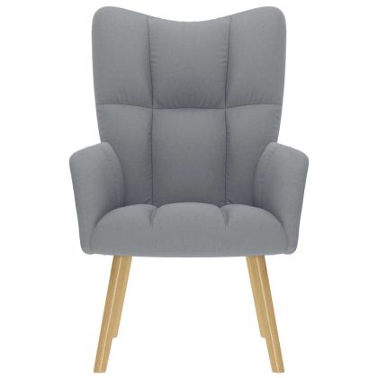 Релакс стол, светлосив, текстил