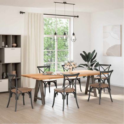 Крака за трапезарна маса, А-образни, 2 бр., 60 x (72-73) см, стомана