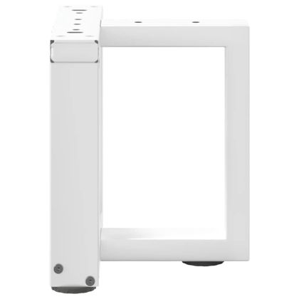 Крака за масичка за кафе, Т-образни, 2 бр., бели, 30x25x(30-31) см, стомана