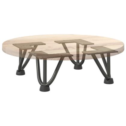 Крака тип „фиби“ за масичка за кафе, 4 бр., антрацит, 10 см, масивна стомана