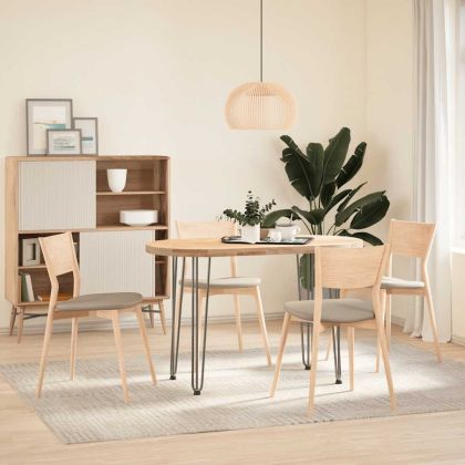 крака тип „фиби“ за конзолни маси, 4 бр., естествена стомана, 72 см, масивна стомана