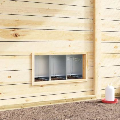 Кутия за гнездене за пилета с 3 отделения и крака, поцинкована стомана