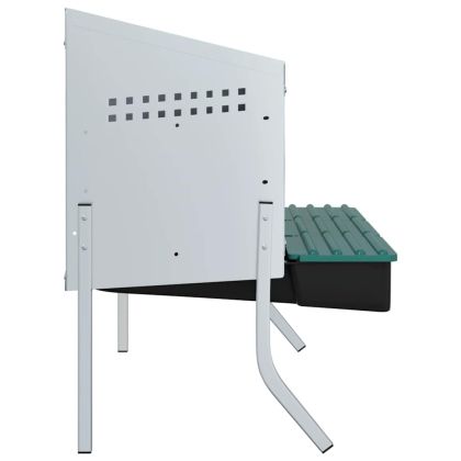 Кутия за гнездене за пилета с 3 отделения и крака, поцинкована стомана