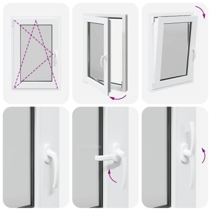 Прозорец за мазе "RISOR" 60x100 см, отваряемо-отварящ се, DIN ляв, бял