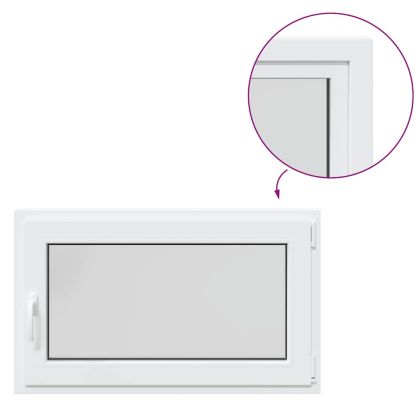 Прозорец за мазе "RISOR" 100x70 см, отваряемо-отварящ се, DIN десен, бял