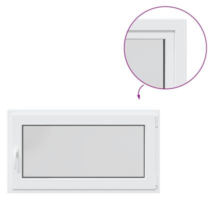 Прозорец за мазе "RISOR" 110x70 см, накланящ се и завъртащ се, DIN десен, бял