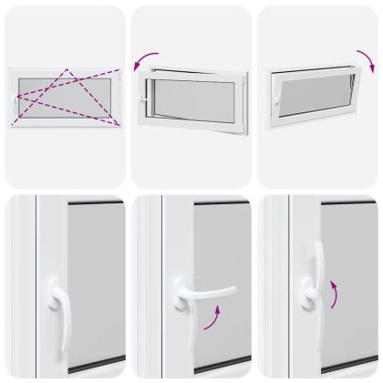 Прозорец за мазе "RISOR" 110x70 см, накланящ се и завъртащ се, DIN десен, бял