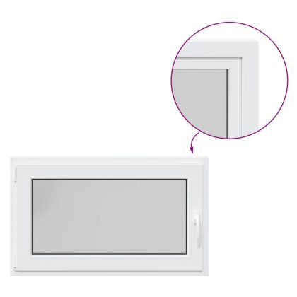 Прозорец за мазе "RISOR" 100x50 см, отваряемо-отварящ се, DIN ляв, бял