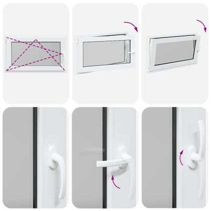 Прозорец за мазе "RISOR" 100x50 см, отваряемо-отварящ се, DIN ляв, бял