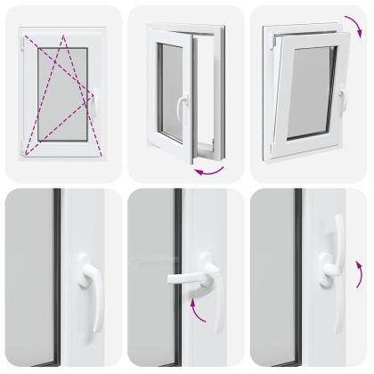 Прозорец за мазе "RISOR" 50x75 см Отварящо-отваряем DIN ляв антрацит