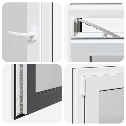 Прозорец за мазе "RISOR" 60x100 см Отварящо-отваряем DIN ляв антрацит