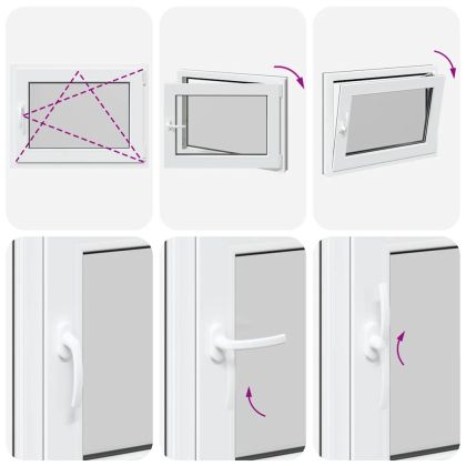 Прозорец за мазе "RISOR" 80x70 см, отваряемо-отварящ се, DIN десен, антрацит