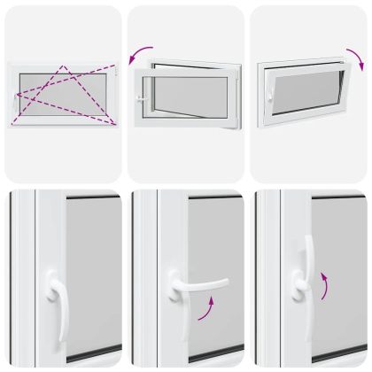 Прозорец за мазе "RISOR" 100x60 см Отварящо-отваряем DIN десен антрацит