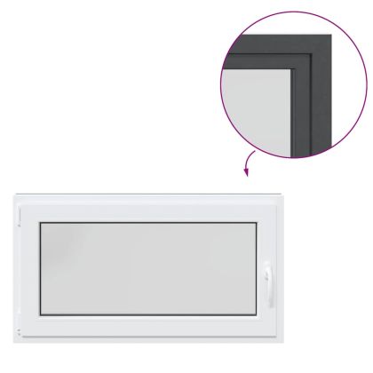 Прозорец за мазе "RISOR" 110x70 см Отварящо-отваряем DIN ляв антрацит