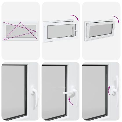 Прозорец за мазе "RISOR" 110x70 см Отварящо-отваряем DIN ляв антрацит