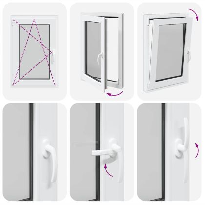 Прозорец за мазе "RISOR" 60x100 см Отварящо-отваряем DIN ляв антрацит