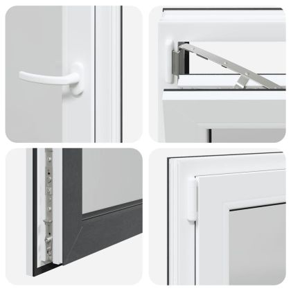 Прозорец за мазе "RISOR" 60x100 см Отварящо-отваряем DIN ляв антрацит