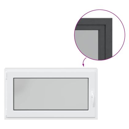 Прозорец за мазе "RISOR" 110x70 см Отварящо-отваряем DIN ляв антрацит