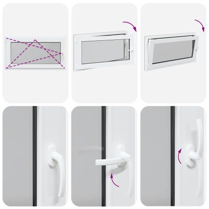 Прозорец за мазе "RISOR" 110x70 см Отварящо-отваряем DIN ляв антрацит