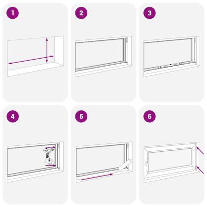 Прозорец за мазе "RISOR" 110x70 см Отварящо-отваряем DIN ляв антрацит