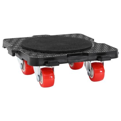 Мебелни колелца 4 бр. с повдигач, черни, 13,5x13,5x4,2 см, 300 кг