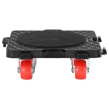 Мебелни колелца 4 бр. с повдигач, черни, 13,5x13,5x4,2 см, 300 кг