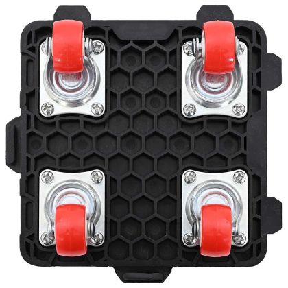 Мебелни колелца 4 бр. с повдигач, черни, 13,5x13,5x4,2 см, 300 кг