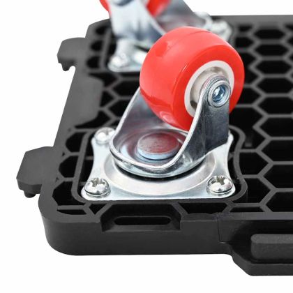 Мебелни колелца 4 бр. с повдигач, черни, 13,5x13,5x4,2 см, 300 кг